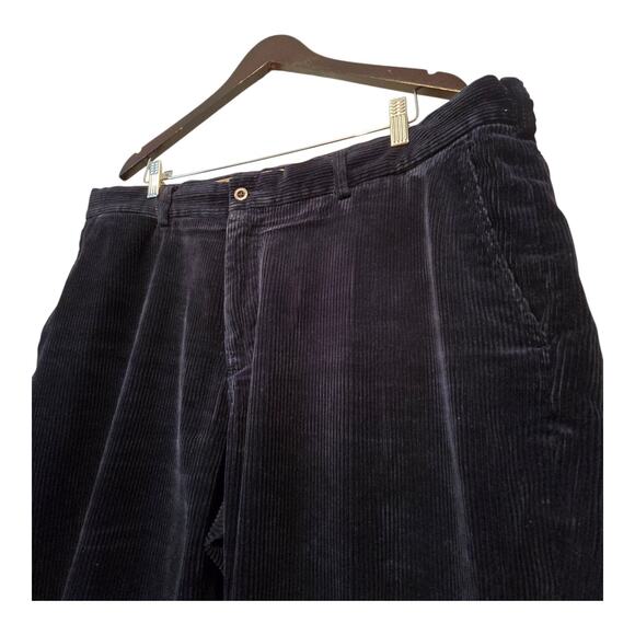 Vintage Polo Ralph Lauren Corduroy Preston Pants Mens 40"W x 31"L Black Preppy - Picture 1 of 14